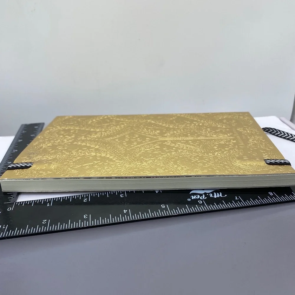 Christian Lacroix Paris Paseo Gold‎ Embossed Journal Notebook Metallic Gold 8x6